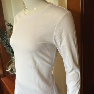 NWT Style&Co size small Classic White Long Sleeve Top cotton and stretchy